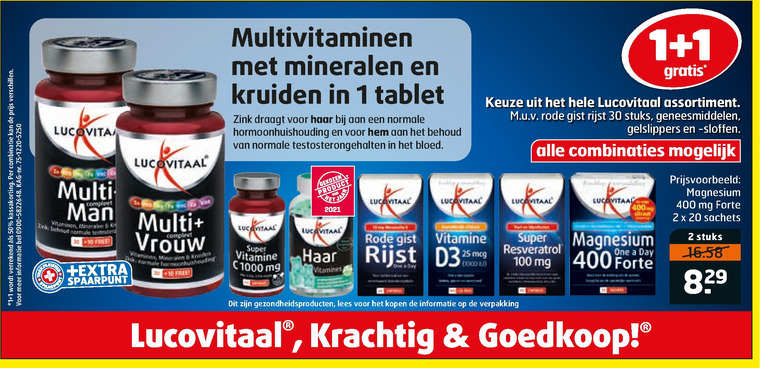 Lucovitaal   multivitaminen folder aanbieding bij  Trekpleister - details