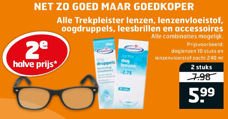 Trekpleister Huismerk   daglenzen, contactlensvloeistof folder aanbieding bij  Trekpleister - details