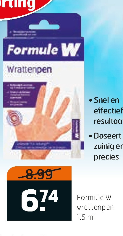 Formule W   wrattenverwijderaar folder aanbieding bij  Trekpleister - details