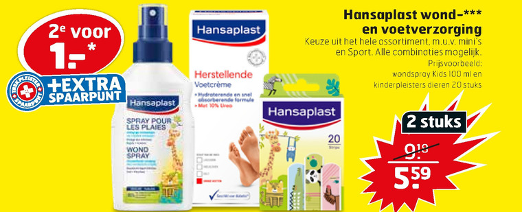 Hansaplast   pleister, voetverzorging folder aanbieding bij  Trekpleister - details