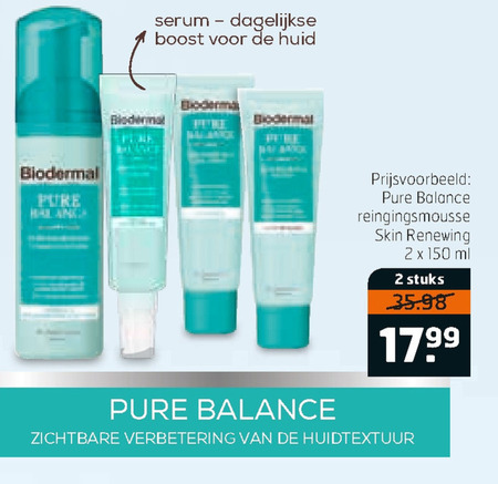 Biodermal   gezichtsreiniging folder aanbieding bij  Trekpleister - details