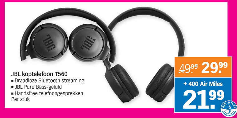 JBL   koptelefoon folder aanbieding bij  Albert Heijn - details