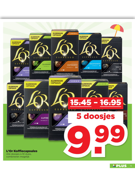 Douwe Egberts L Or   koffiecups folder aanbieding bij  Plus - details