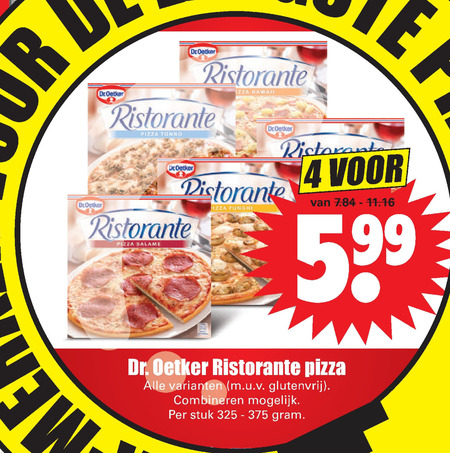 Dr Oetker   diepvriespizza folder aanbieding bij  Dirk - details