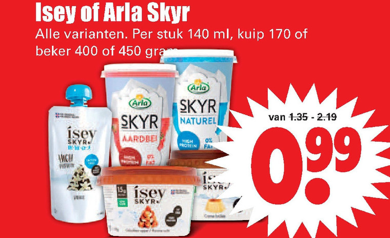 Arla   yoghurt, vruchtenyoghurt folder aanbieding bij  Dirk - details