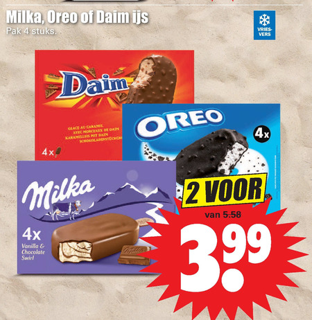 Oreo   ijslollies folder aanbieding bij  Dirk - details