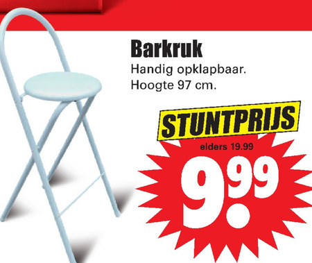 barkruk aanbieding bij Dirk -