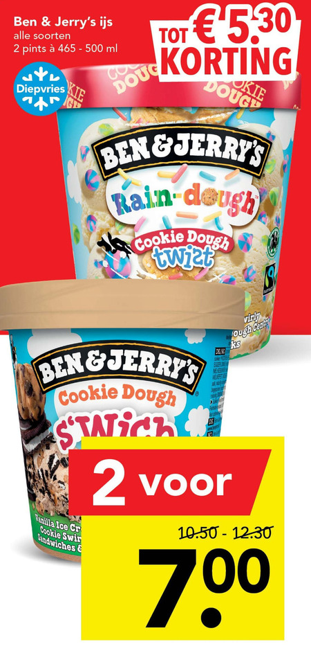 Ben and Jerrys   ijsspecialiteit folder aanbieding bij  Deen - details