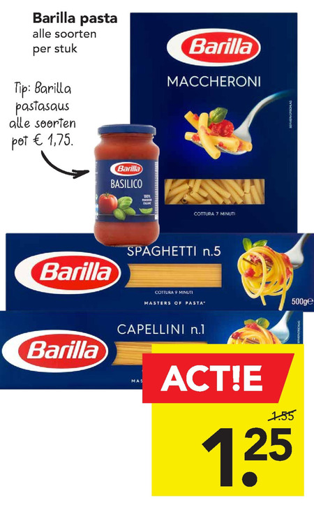 Barilla   penne rigate, pasta folder aanbieding bij  Deen - details