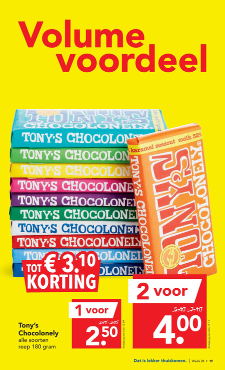 Tony Chocolony   chocolade folder aanbieding bij  Deen - details