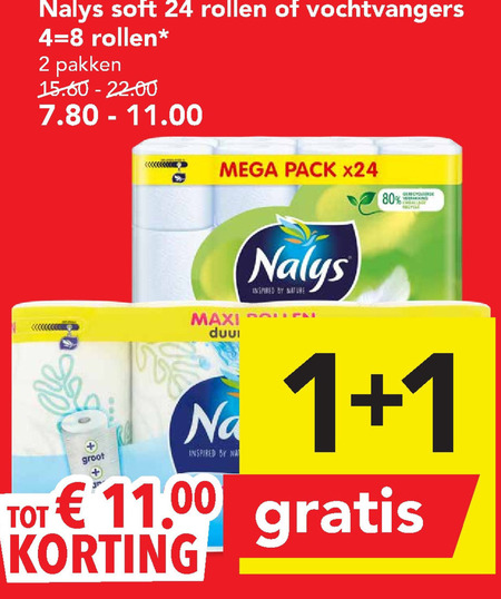 Nalys   toiletpapier, keukenpapier folder aanbieding bij  Deen - details