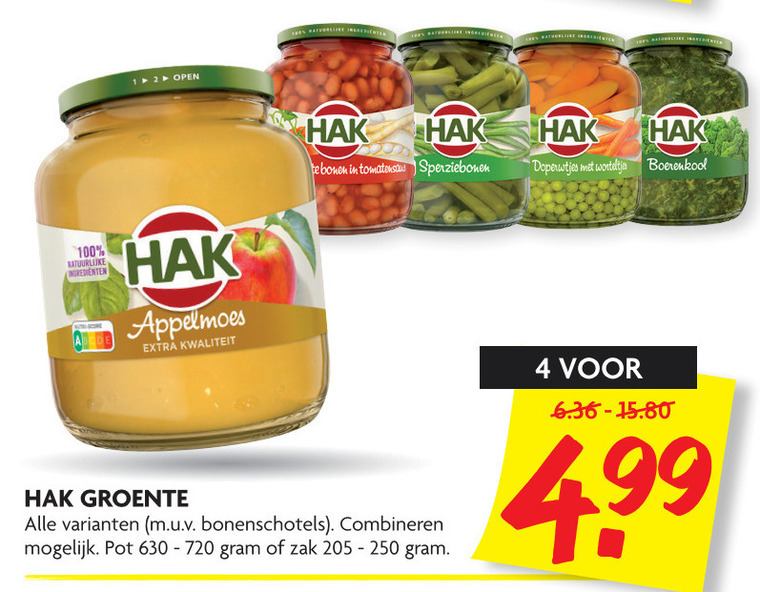 Hak   appelmoes, sperziebonen folder aanbieding bij  Dekamarkt - details