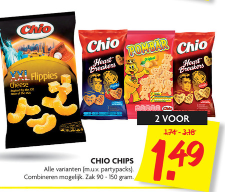 Chio   zoutje, chips folder aanbieding bij  Dekamarkt - details