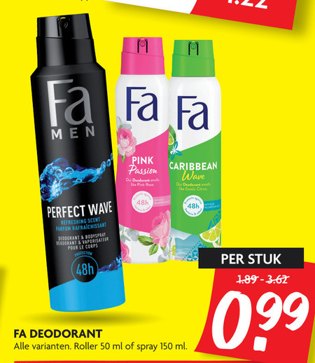 Fa   deodorant folder aanbieding bij  Dekamarkt - details