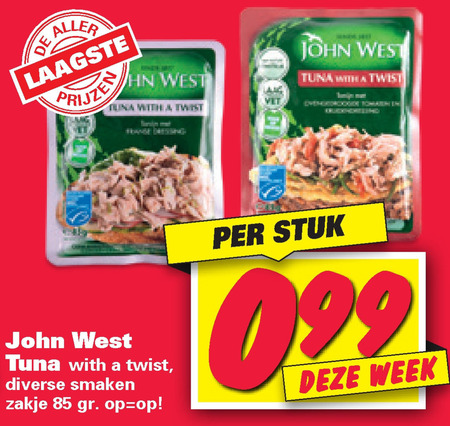 John West   tonijn in blik folder aanbieding bij  Nettorama - details