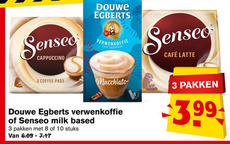 Douwe Egberts   oploskoffie, koffiepad folder aanbieding bij  Hoogvliet - details