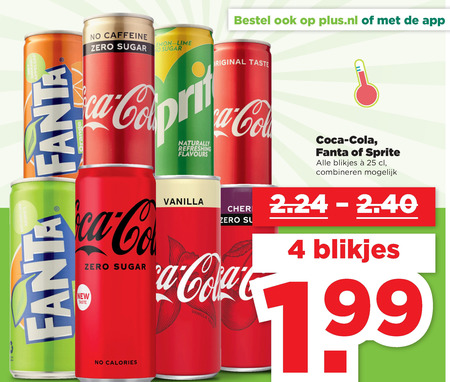 Fanta   cola, frisdrank folder aanbieding bij  Plus - details