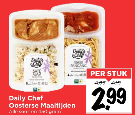 Daily Chef   oosterse maaltijd folder aanbieding bij  Vomar - details