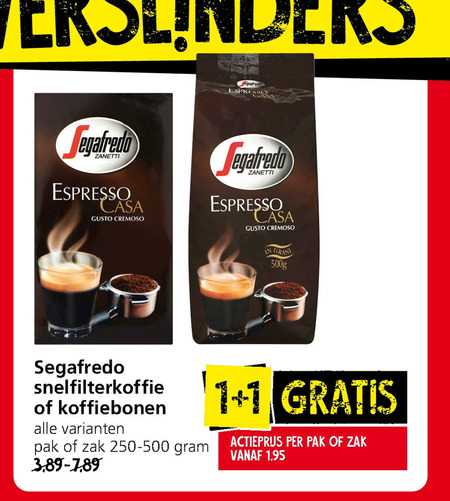 Segafredo   koffiebonen, koffie folder aanbieding bij  Jan Linders - details