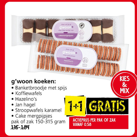 Gwoon   mergpijpjes, stroopwafels folder aanbieding bij  Jan Linders - details