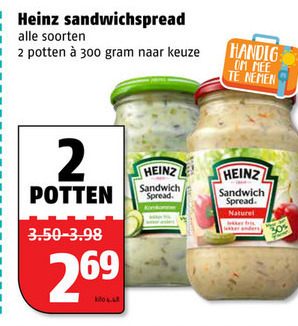 Heinz   sandwich spread folder aanbieding bij  Poiesz - details