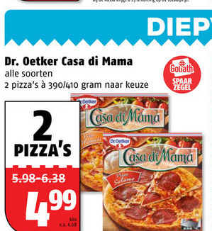 Dr Oetker   diepvriespizza folder aanbieding bij  Poiesz - details