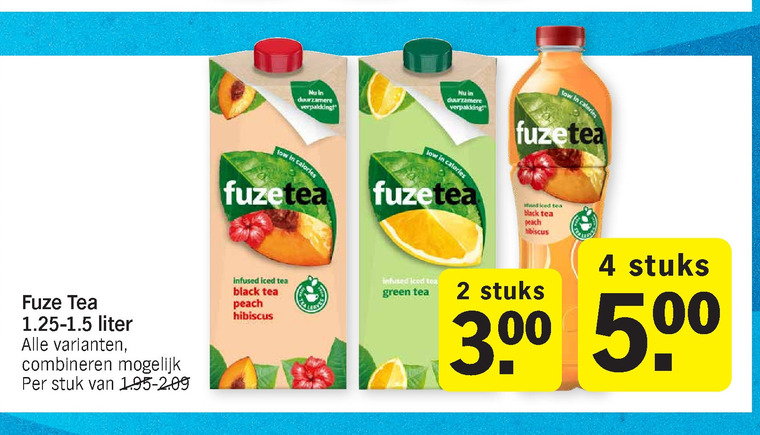 Fuze Tea   ice tea folder aanbieding bij  Albert Heijn - details