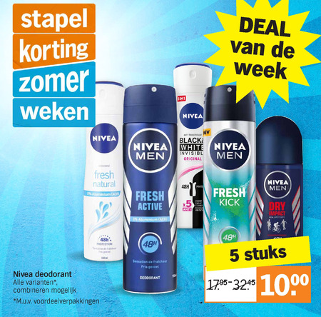 Nivea   deodorant folder aanbieding bij  Albert Heijn - details