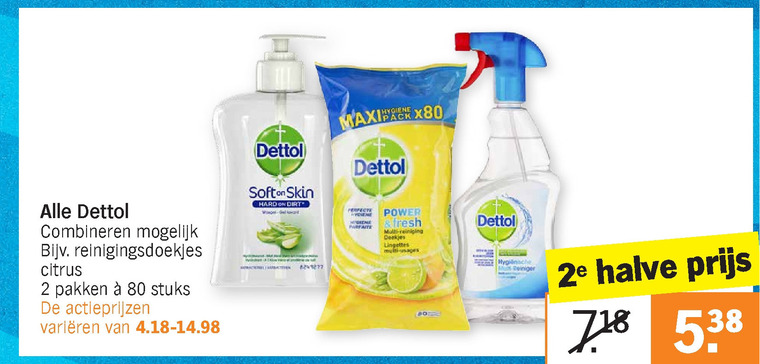 Dettol   handzeep, allesreiniger folder aanbieding bij  Albert Heijn - details