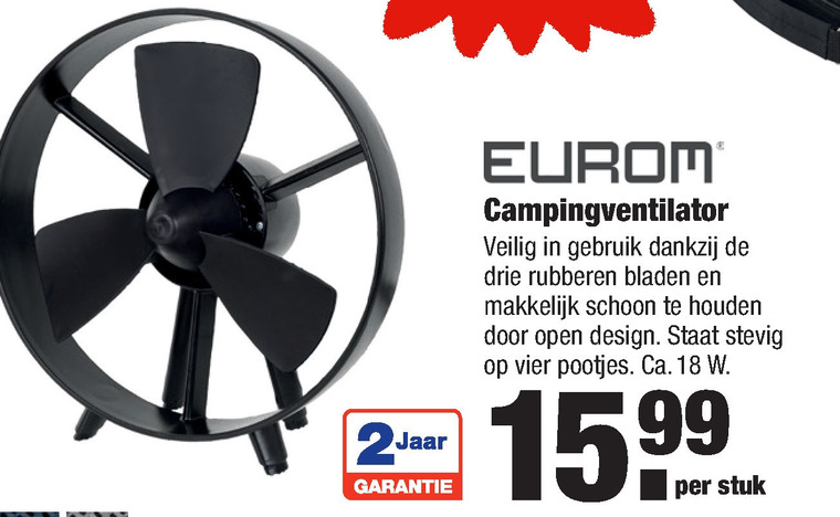 Eurom   ventilator folder aanbieding bij  Aldi - details