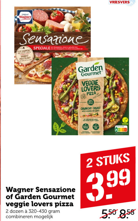 Wagner   diepvriespizza folder aanbieding bij  Coop - details