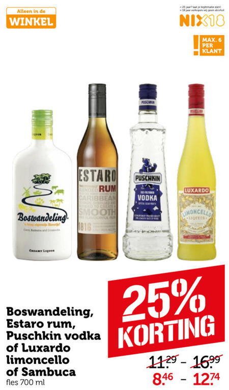 Luxardo   sambuca, rum folder aanbieding bij  Coop - details