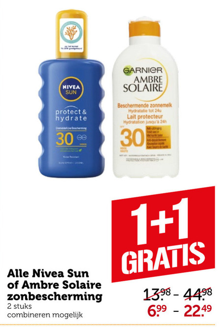 Nivea   zonnebrandolie folder aanbieding bij  Coop - details