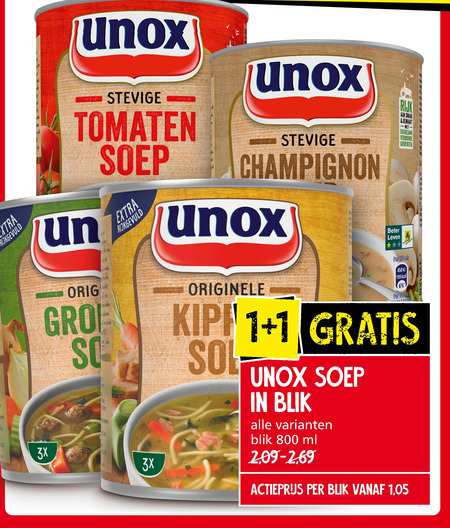 Unox   soep folder aanbieding bij  Jan Linders - details