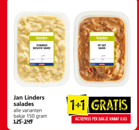 Jan Linders Huismerk   salade folder aanbieding bij  Jan Linders - details