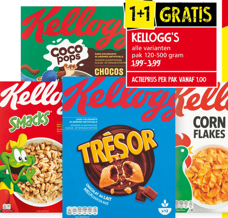 Kellogs   cereals folder aanbieding bij  Jan Linders - details