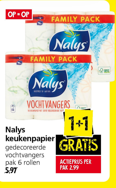 Nalys   keukenpapier folder aanbieding bij  Jan Linders - details