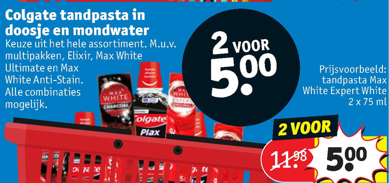 Colgate   tandpasta, mondwater folder aanbieding bij  Kruidvat - details