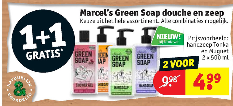 Marcels Green Soap   handzeep, douchegel folder aanbieding bij  Kruidvat - details