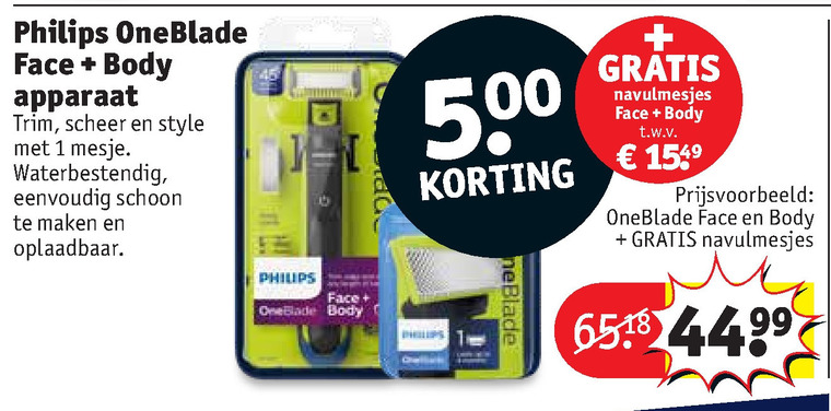 Philips   elektrisch scheerapparaat folder aanbieding bij  Kruidvat - details