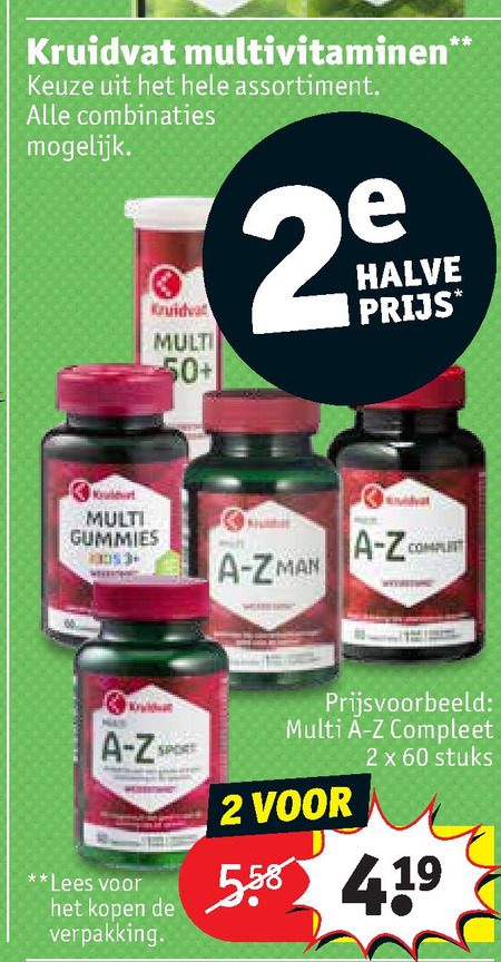 Kruidvat Huismerk   multivitaminen folder aanbieding bij  Kruidvat - details