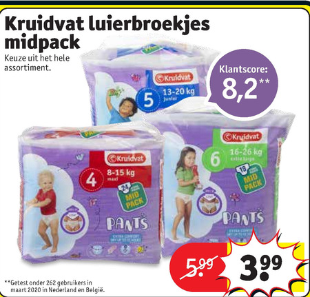 Kruidvat Huismerk   luierbroekjes folder aanbieding bij  Kruidvat - details