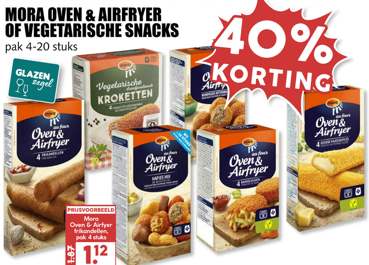 Mora   snack, kroket folder aanbieding bij  MCD Supermarkt Basis - details