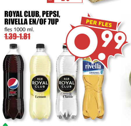 Royal Club   frisdrank, cola folder aanbieding bij  MCD Supermarkt Basis - details