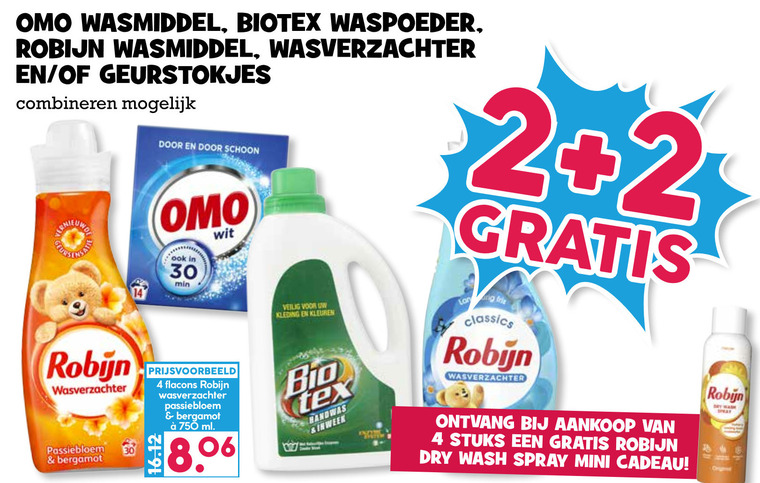 Biotex   wasmiddel, handwasmiddel folder aanbieding bij  Boons Markt - details
