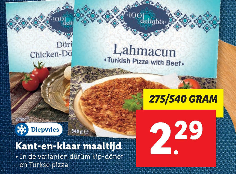 1001 delights   diepvriespizza folder aanbieding bij  Lidl - details