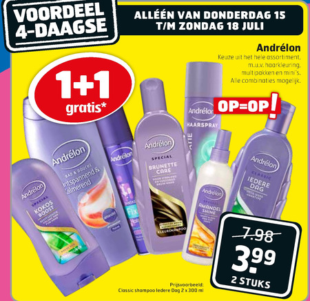 Andrelon   conditioner, droogshampoo folder aanbieding bij  Trekpleister - details