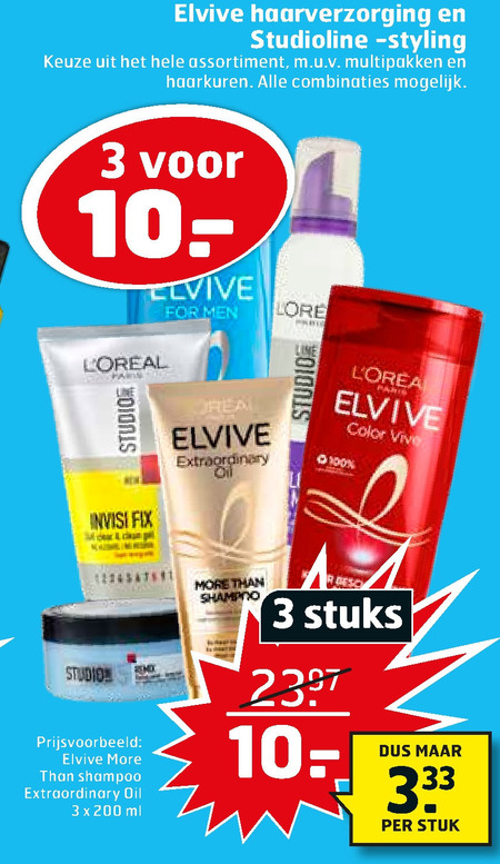 Elvive   shampoo, haarverzorging folder aanbieding bij  Trekpleister - details