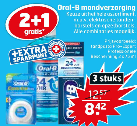 Oral-B   tandpasta, tandenstokers folder aanbieding bij  Trekpleister - details