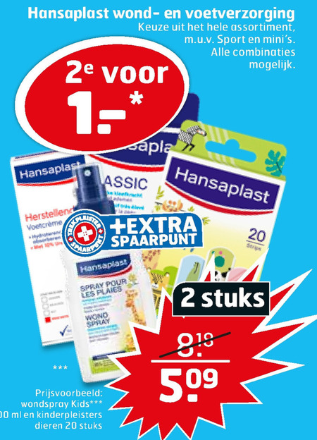 Hansaplast   voetverzorging, pleister folder aanbieding bij  Trekpleister - details